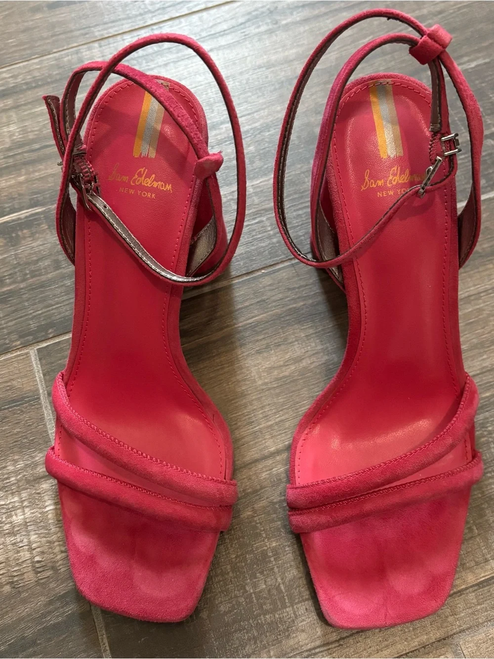 Sam Edelman Kia Fuchsia Block Heel Sandals
